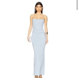 NEW Michael Costello x REVOVLE Briggs Gown in Baby Blue